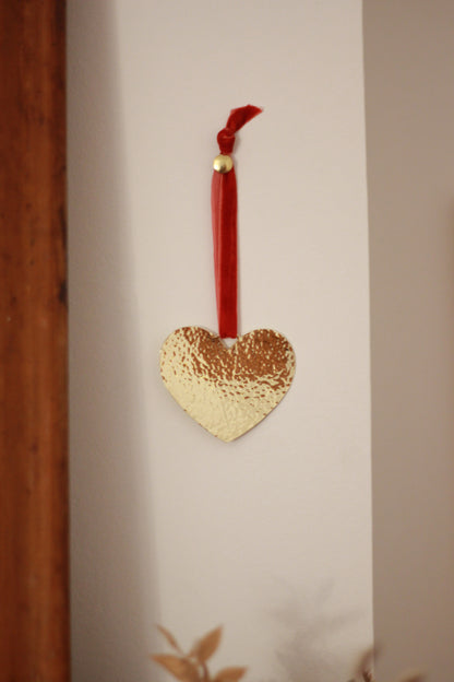 Amore, décoration murale cœur doré