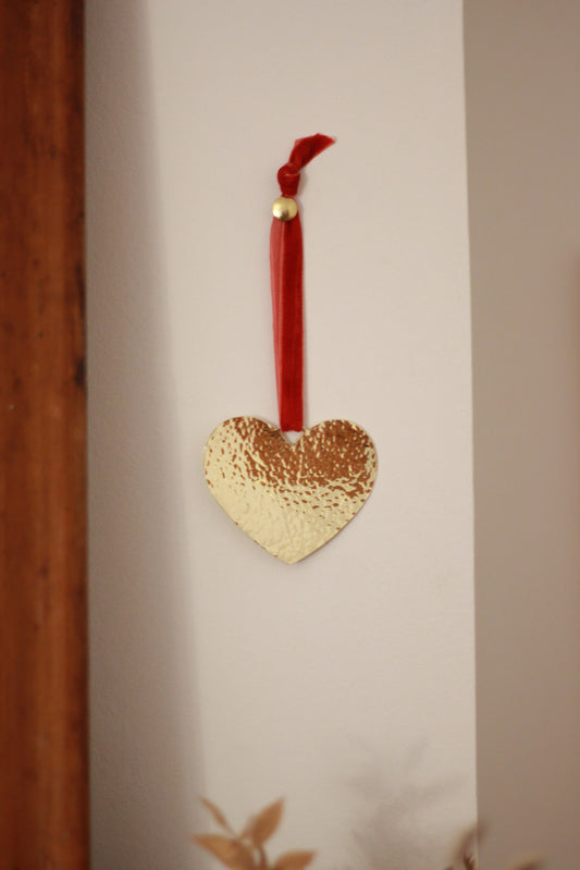 Amore, décoration murale cœur doré